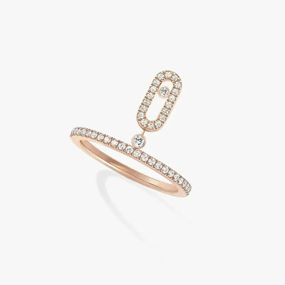 Celestia Motion – 925 Silver Sliding Diamond Ring - J&L Elegance