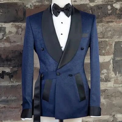 Italian Floral Double Breasted Suits for Men Wedding - J&L Elegance