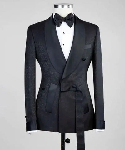 Italian Floral Double Breasted Suits for Men Wedding - J&L Elegance