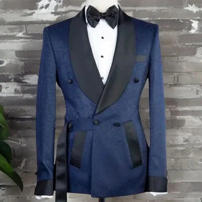 Italian Floral Double Breasted Suits for Men Wedding - J&L Elegance