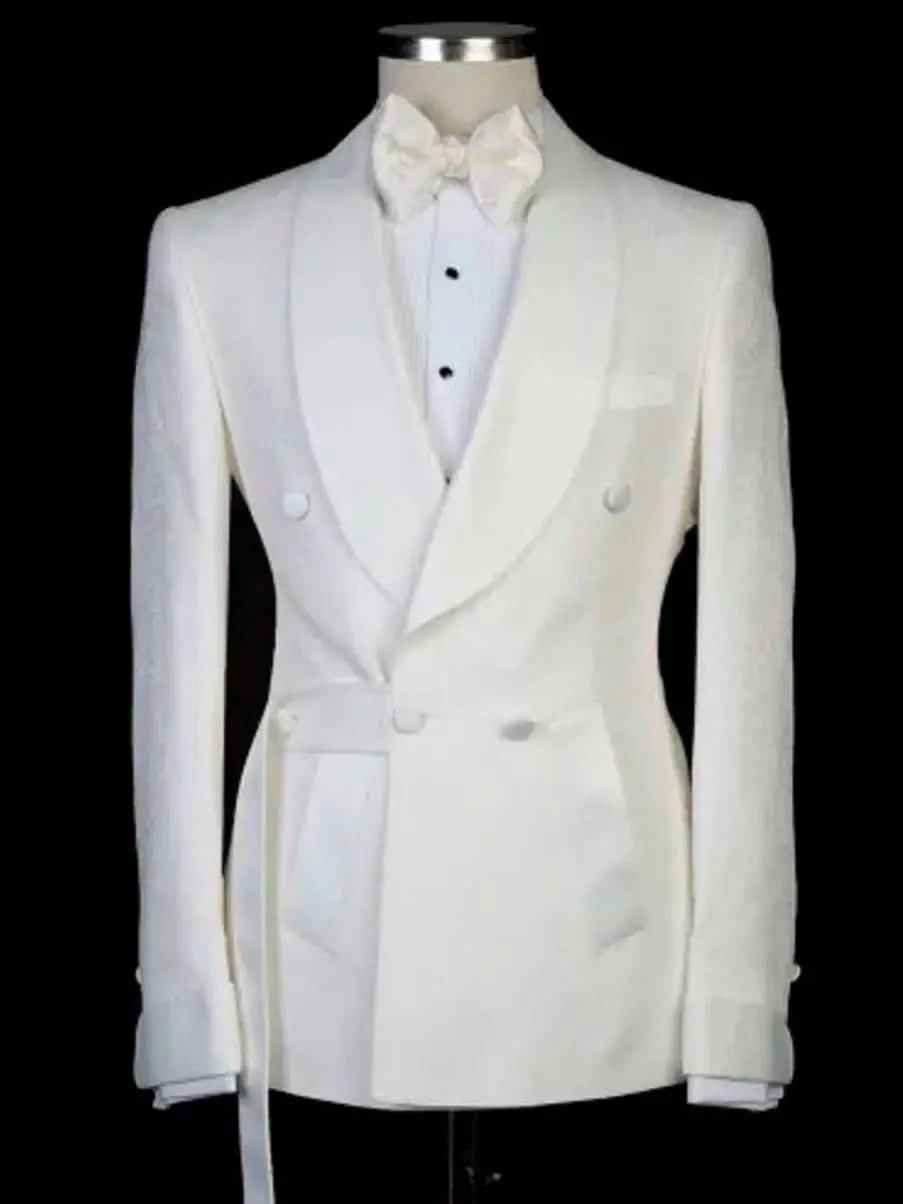 Italian Floral Double Breasted Suits for Men Wedding - J&L Elegance