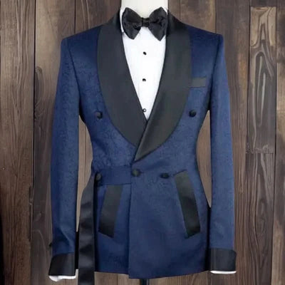Italian Floral Double Breasted Suits for Men Wedding - J&L Elegance