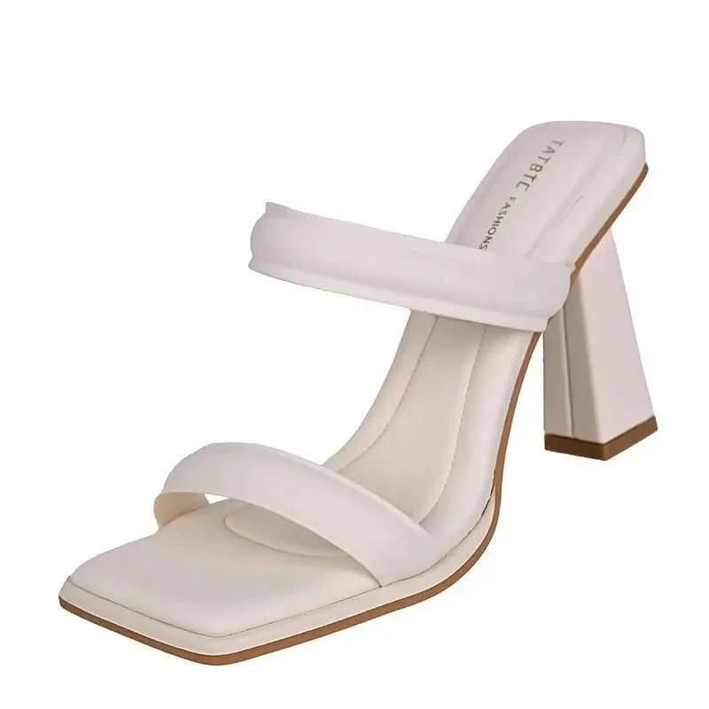 Vittoria Classy Heels – Women’s Square High Heel Elegance - J&L Elegance